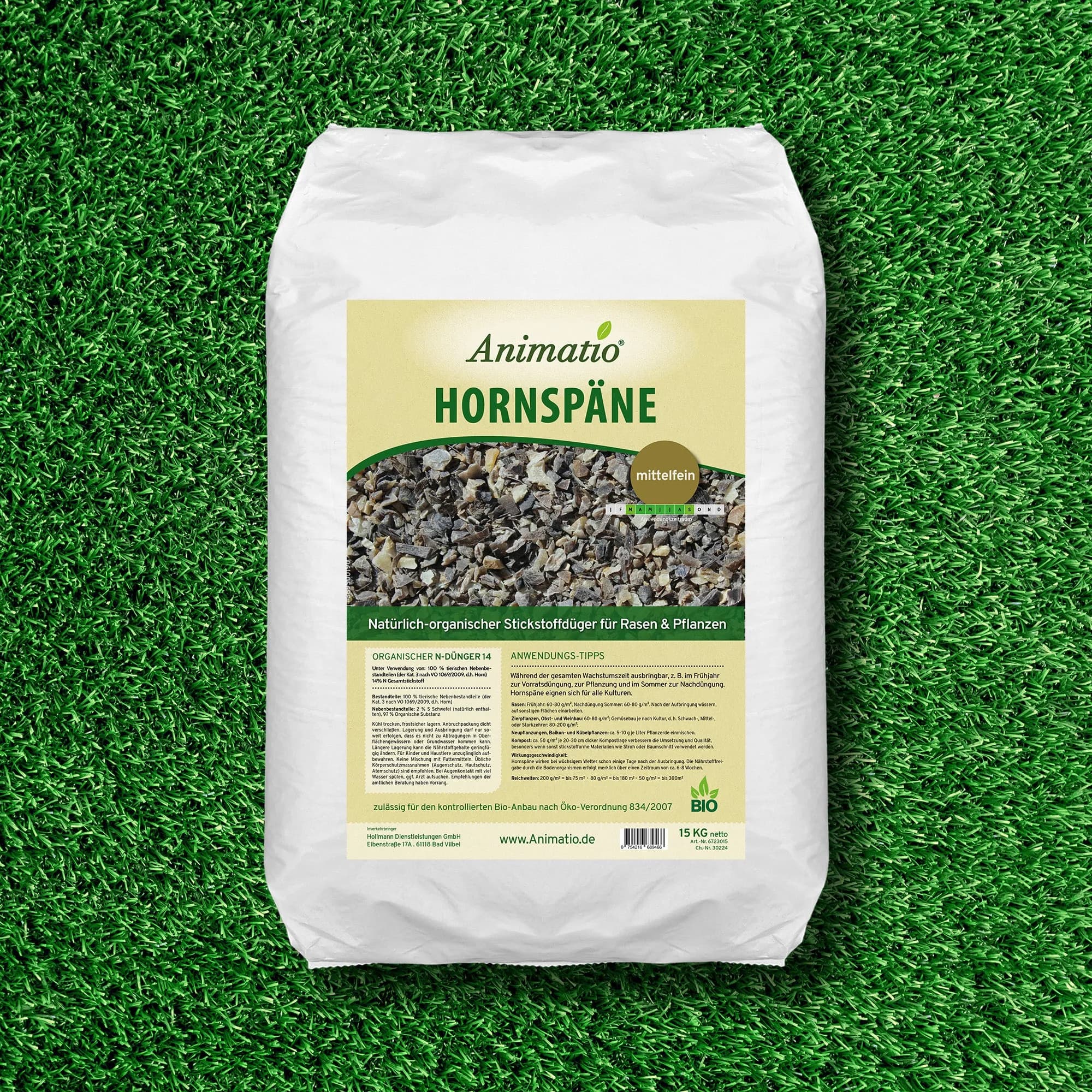 Animatio Hornspäne mittelfein, 15 kg